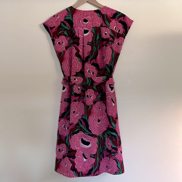 Talbots Floral Crepe Belted Shift Dress - Picture 4 of 7